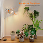 Bstrip 70.8in Tall Grow Light with Stand, Standing Plant Light with Timer