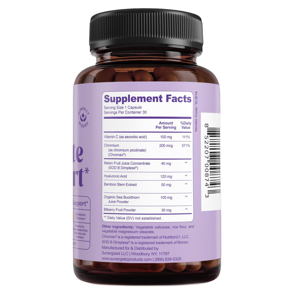 Premium Cellulite Supplement – Anti Cellulite Capsules For Women – Supports Skin Smoothing, Smooth Legs, Reduces Cellulite & Promotes Collagen Production – With Clinically Studied Melon SOD – 30 Count