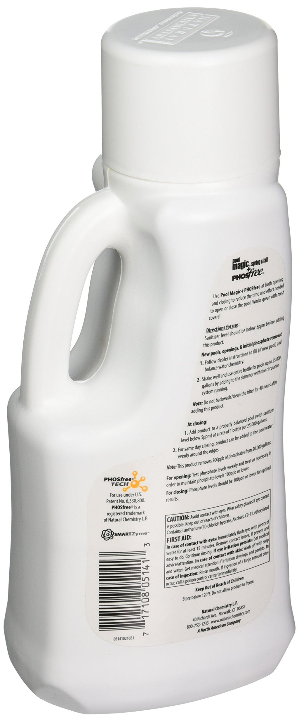 Natural Chemistry Pool Magic + PHOSfree, 1 L Each, Single, Fast & Easy Start-ups, Reduces Waterline Ring & Phosphates, Spring & Fall Pool Maintenance