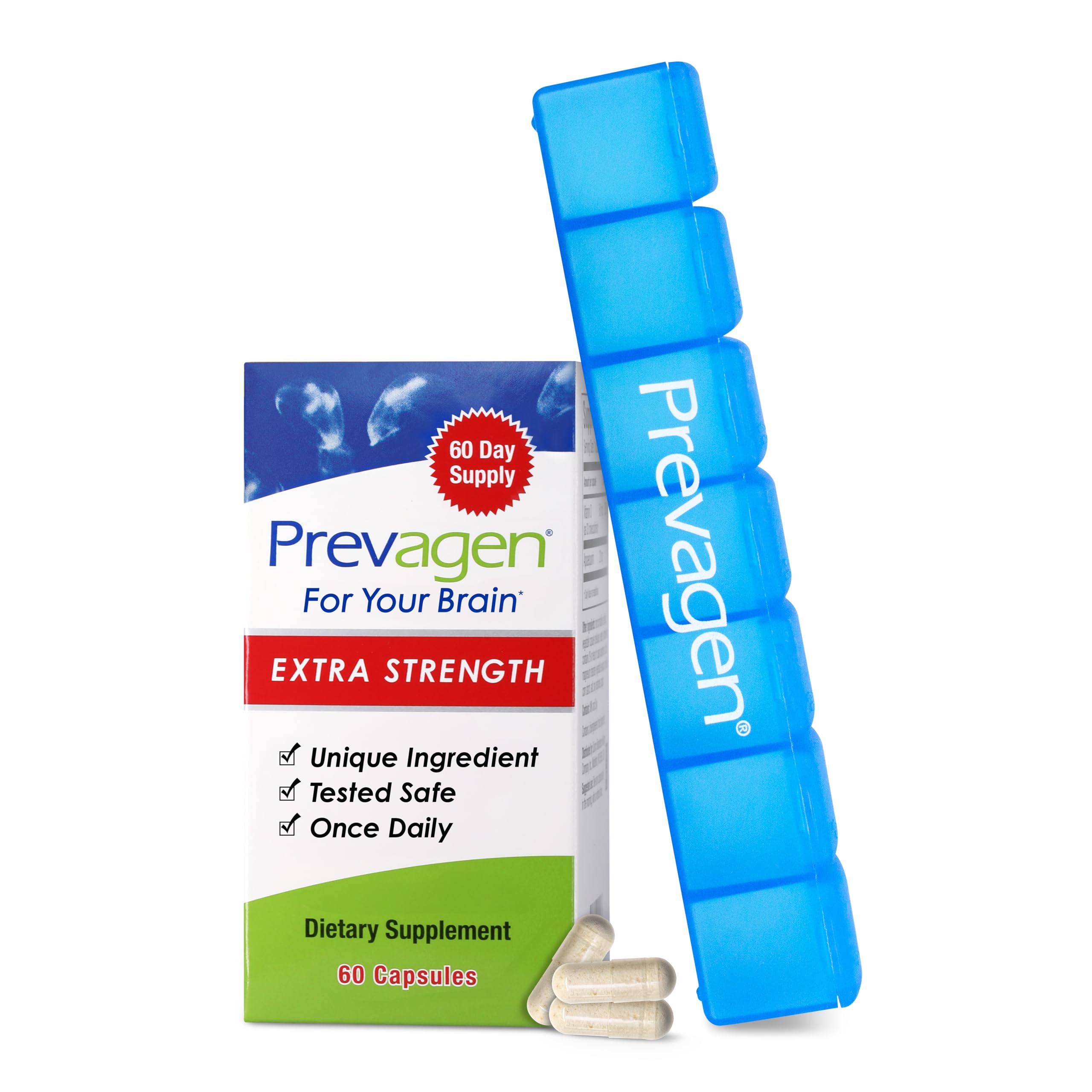 Prevagen Extra Strength - 60 Capsules (2 Month Supply) 20mg of Apoaequorin Plus Vitamin D3