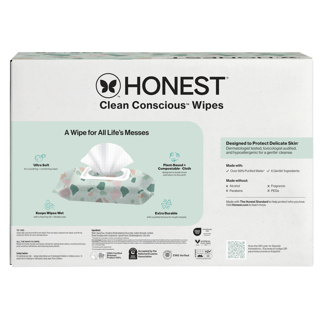 The Honest Company Multi-Use Baby Wipes, Geo Mood, Unscented, 576 Count