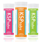 KSPtabs Trial Pack All Natural Hydration & Kidney Health Supplement to Combat Calcium Oxalate Crystal Formation - Berry, Lime, Citrus -3 Pack