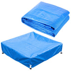 4 Feet x 4 Feet x 12 Inch Mini Frame Pool Cover Kiddie Pool Cover Waterproof Above Ground Frame Kiddie Swimming Pool Cover for Outdoor Backyard Teaching (Cover Only)