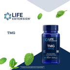 Life Extension TMG 500 mg – Trimethylglycine Supplement – Encourages Healthy Homocysteine Levels – Gluten-Free – Non-GMO – Vegetarian – 60 Liquid Vegetarian Capsules (Pack of 2)