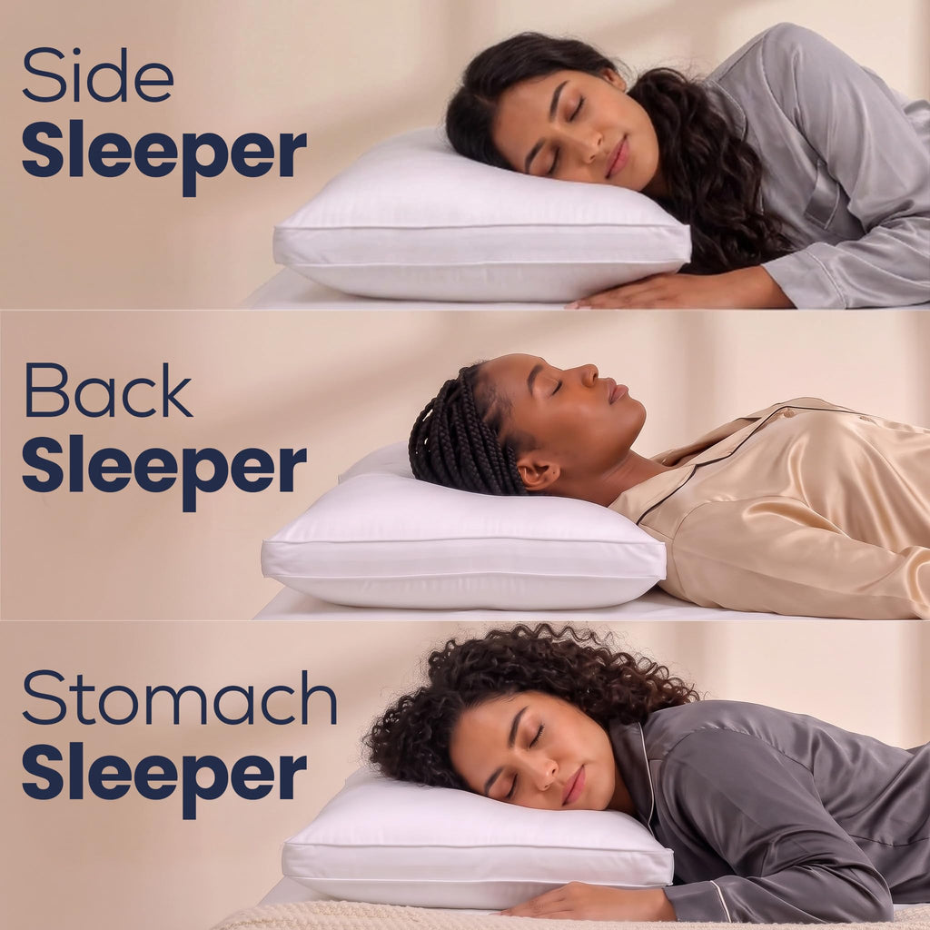 Utopia Bedding Gusset Bed Pillow, Hotel Pillows Queen Size Set of 4, White