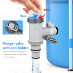 Nefemo Pool Hose Adapter for Above Ground Swimming Pool, Pool Replacement Parts with Plunger Valve and Pool Pipe Holder Pool Pump Parts (2 pcs)