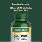 Nature's Bounty Red Yeast Rice, Herbal Supplement, 600mg, 250 Capsules