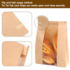 Moretoes 20pcs Bread Bags for Homemade Bread with Tab, 13.7x8.3x3.5In
