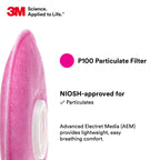 3M 2091 P100 Particulate Filter, 3 Pairs
