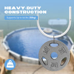 Pool Helper 5-Pack Solar Cover Holder for Steel Wall Above Ground Pools, Heavy Duty Solar Saddle Hooks, No-Drill Adjustable Solar Blanket Storage Brackets, Fits 6"-11" Top Rails