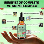 2 Pack Vitamin B Complex Liquid Drops for Women Men & Kids, 15-in-1 VIT B Complex with Vitamin C B12 B6 B1 Niacin Folate Magnesium for Brain Nerve Neuropathy Energy Mood, Sublingual B-Complex Drops