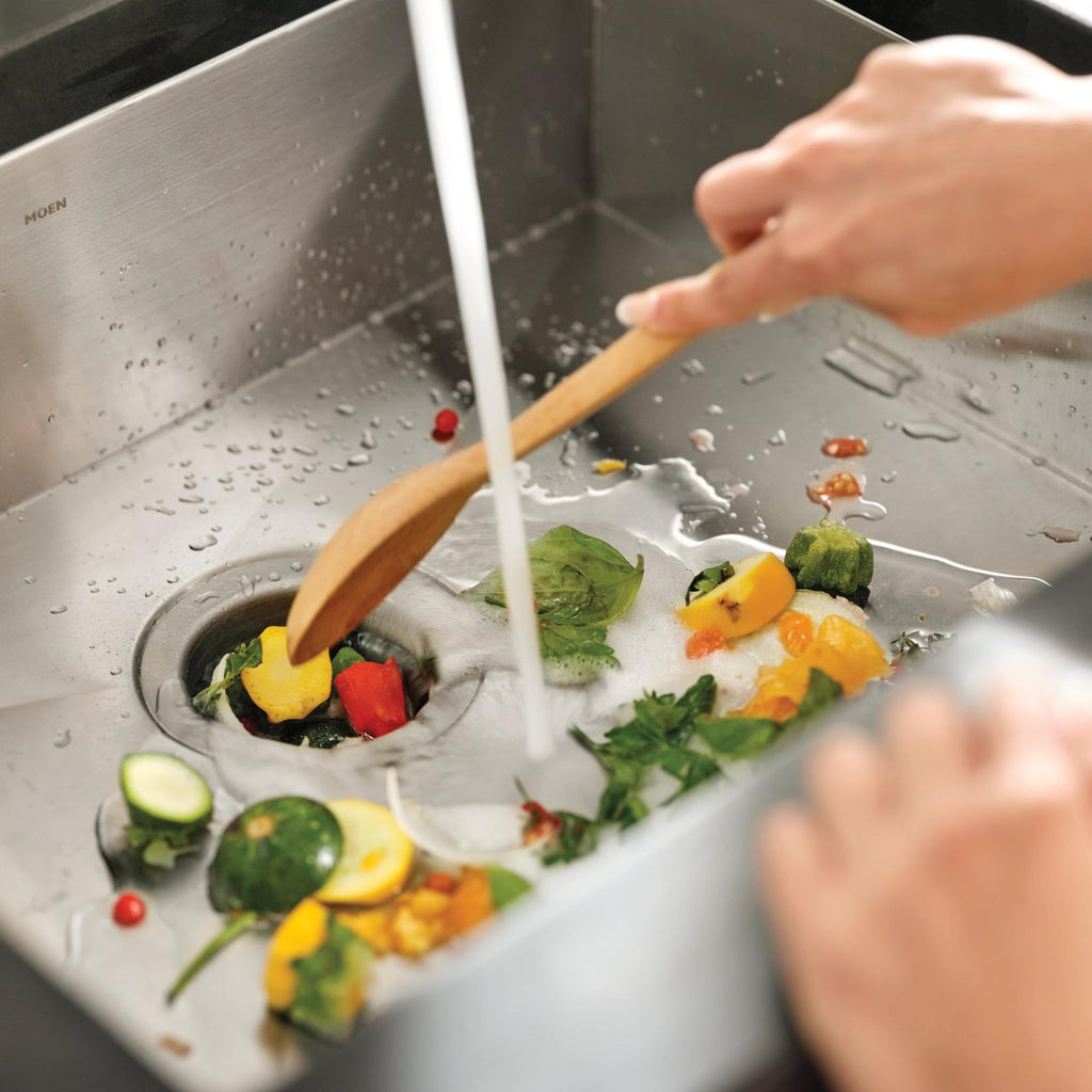 Moen Lite Series PRO Compact Continuous Feed Garbage Disposal for Kitchen Sink with Power Cord, GXP33C