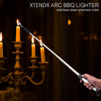 XTENDR ARCS V2 Extendable 2.5 Feet. Arc Extra Long Lighter, Flameless Fireplace Stove Electric Candle Lighter, Long Neck for Pilot Light, Grilling, Firepit, Kitchen, BBQ (Black)