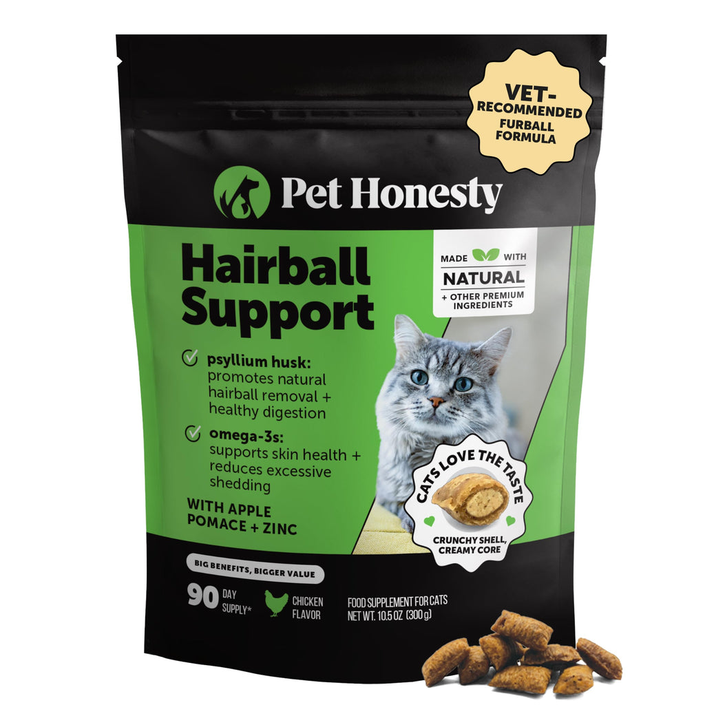 Pet Honesty Vet Backed Cat Hairball Remedy Chews, Chicken, 90-Day Supply