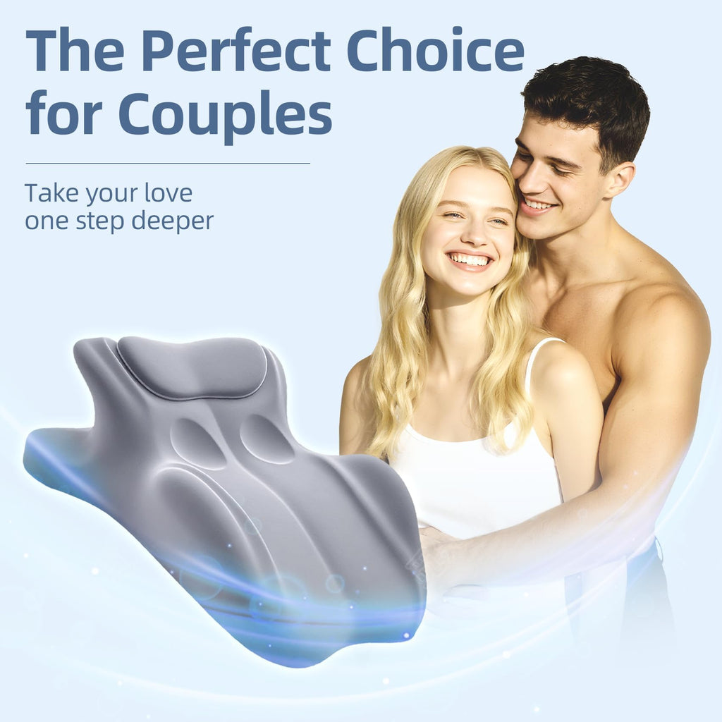 Arcova Sweet Spot Pillow, 27 Degree Couples Pillow for Couples Sweet Spot Intimacy Pillows, Maintains Perfect 27 Angle Every Time, Firm Foam That Won’t Shift, Waterproof & Washable Cover (Black)