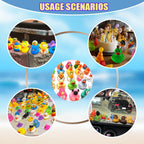 LINICE 30 Pcs Rubber Ducks, Random Assortment Ducks Bulk, Mini Rubber Duckies for Toddler Baby Bath Toys, Kids Bath Pool Toys Birthday Gifts Party Favors