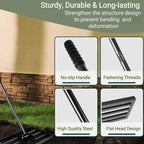 Lawn Leveling Rake, 42” x 10” Leveling Rake，Lawn Leveler w/ 72” Long Non-Slip Handle, Level Lawn Tool for Grass, Golf Field, Level Soil or Dirt Ground