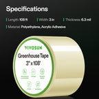 VIVOSUN Greenhouse Repair Tape, 6.3 mil 3" x 108' Heavy Duty Plastic Tape
