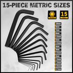 ELEAD 31-Piece Hex Key Set - Allen Wrench Set, SAE and Metric Allen Keys MM(0.7mm-10mm) SAE(0.028"-3/8) Heat-Treated, Torque Handle, High Leverage, Long & Short Keys, Easy Organization