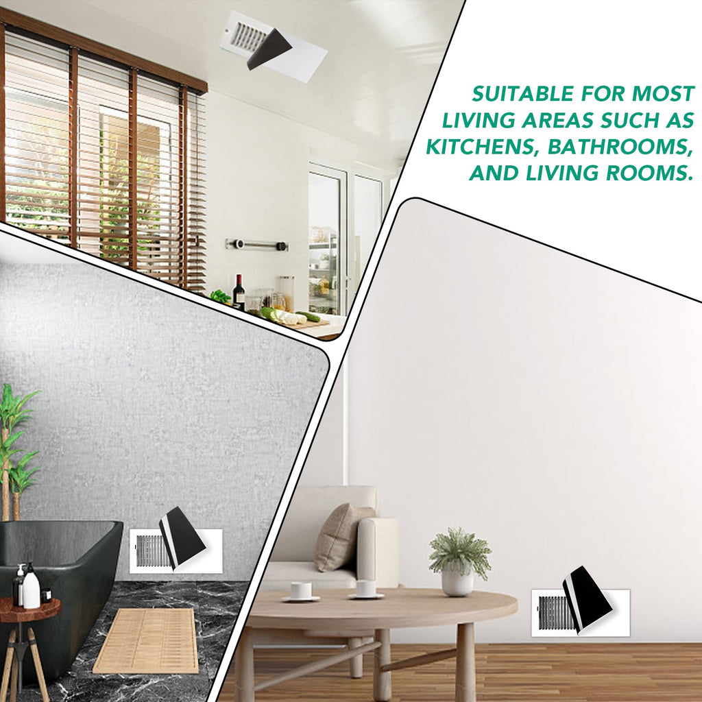 4 Pack Magnetic Vent Covers, Strong Vent Covers 5.5 X 12inch High Strength Magnetic Vent Cover for Floor Wall and Ceiling Registers Home HVAC and AC Vents