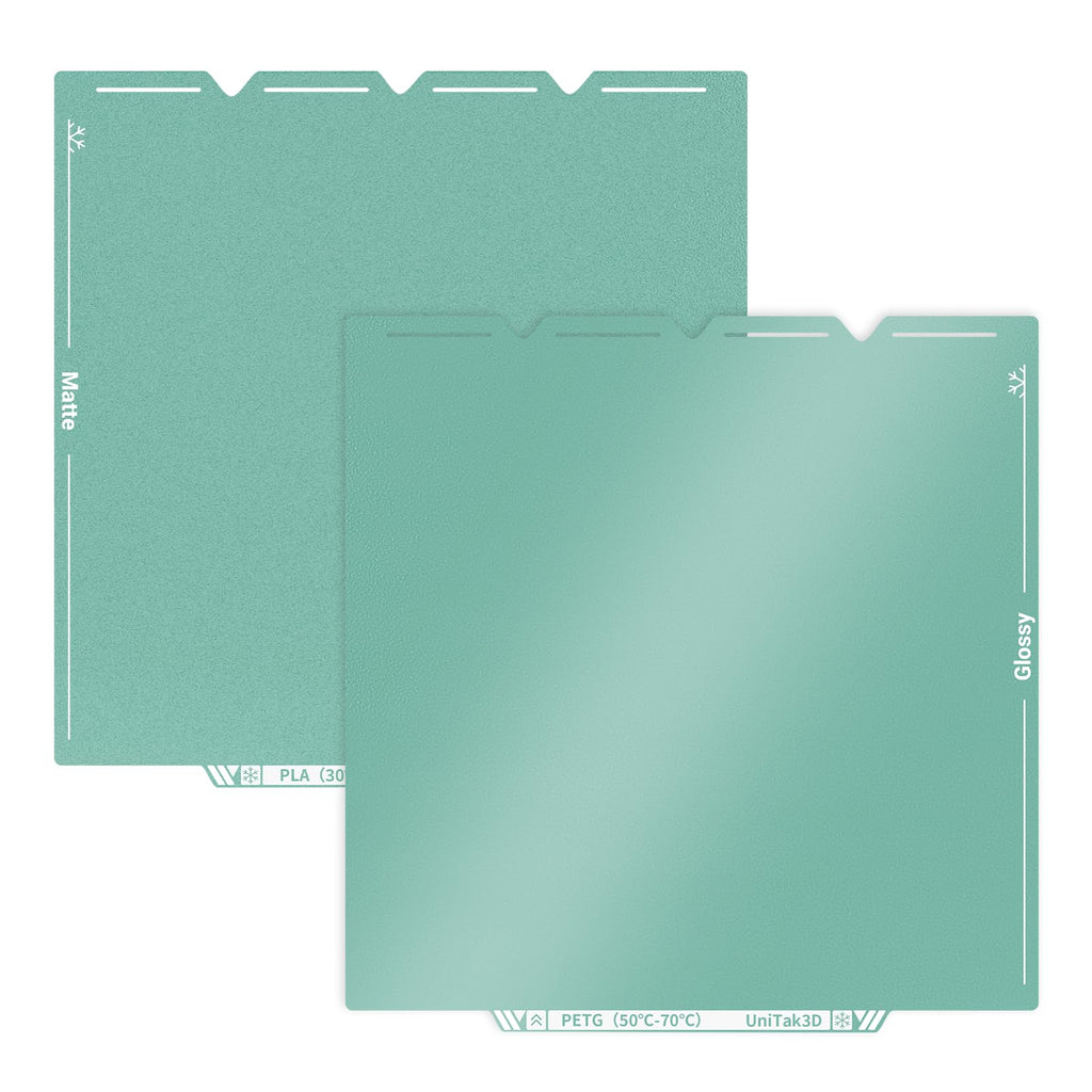 Energy-Saving U1 Cold Build Plate 276 * 293mm Double Sided Glossy+Matte Low-Temperature Print,Strong-Adhesion Platform Compatible with Snapmaker U1 3D Printer(No Glue Required)-1PCS