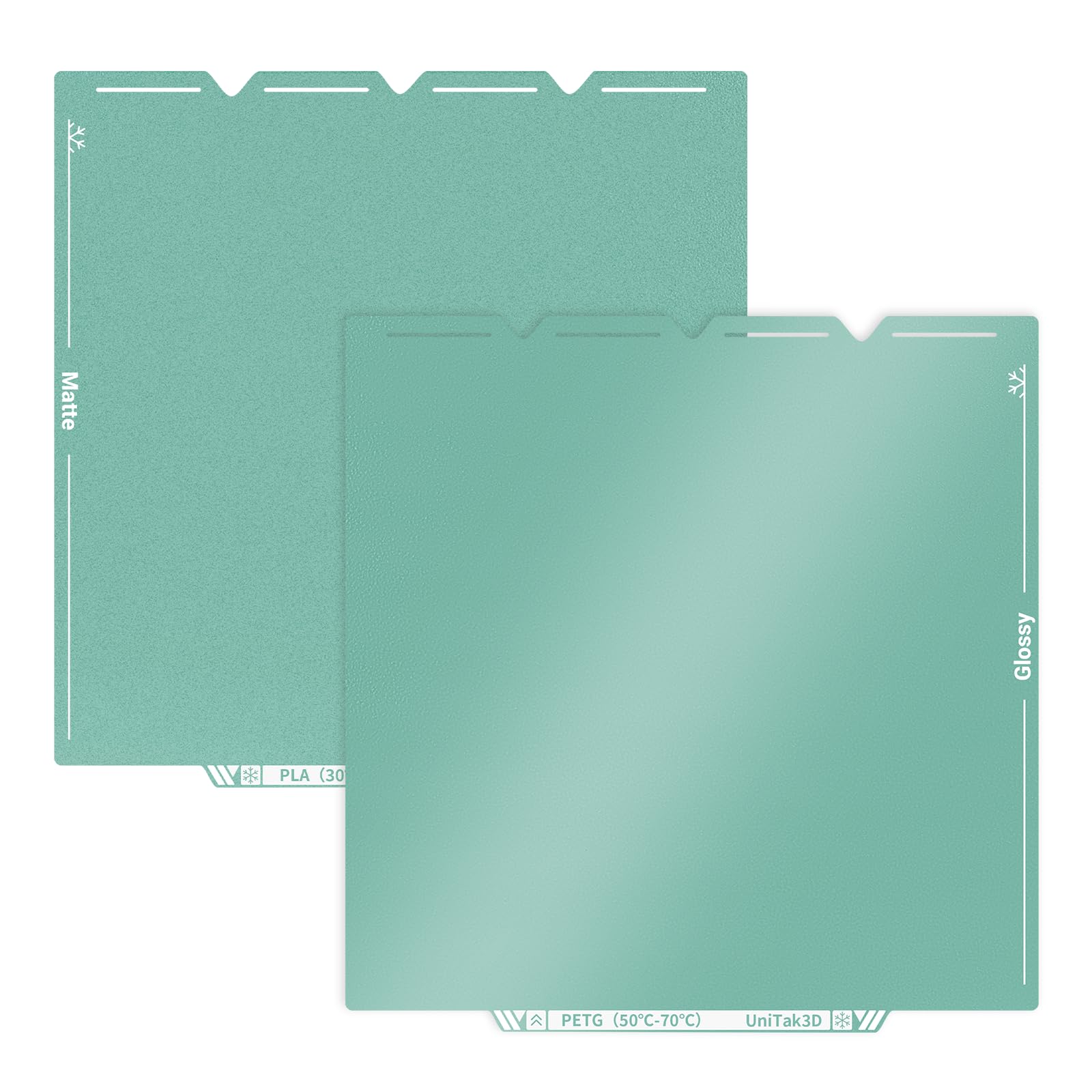 Energy-Saving U1 Cold Build Plate 276 * 293mm Double Sided Glossy+Matte Low-Temperature Print,Strong-Adhesion Platform Compatible with Snapmaker U1 3D Printer(No Glue Required)-1PCS