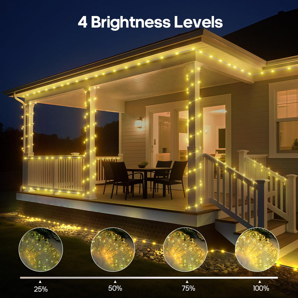 Rope Lights for Outside, 40FT 120LED Color Changing Not Connectable 5mm