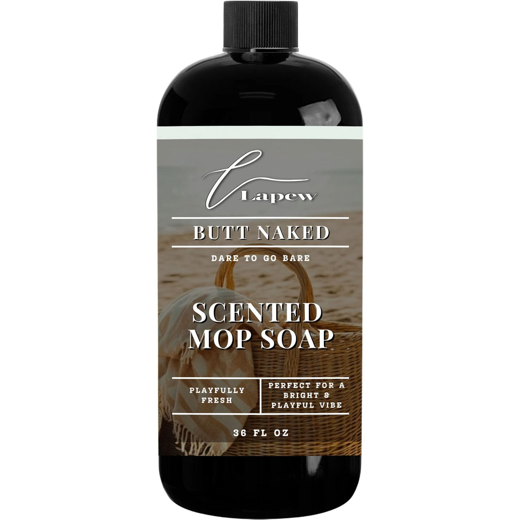 Lapew Butt Naked Scented Mop Soap - Luxury Floor Cleaner Concentrate for Mopping Tile, Laminate, Vinyl & Hardwood | Streak-Free, Low-Foam | 36 oz
