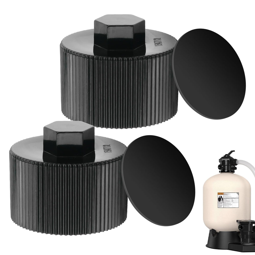 154712 Filter Drain Cap Replacement, Sand Filter Drain Plug for Pentair Sand Dollar Top Mount Pool, Pentair Meteor, Cristal-Flo Ii Pool & Spa Aboveground Sand Filter Drain Cap (2 Pack)