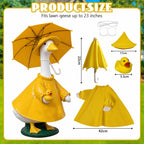 Porch Goose Raincoat Outfit for 23 Inch Goose Statue, Garden Decor Clothing