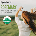 UpNature Organic Rosemary Oil - 100% Pure Rosemary for Hair, Scalp, Skin, 2oz