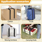 ECOSHIRE Carrying Strap with Handle, Handheld Belt for Safely Moving and Lifting Heavy Boxes, Adjustable Belt, H-Shaped Style Carry Straps, Suitable for Cylinder, Camping Mat(61 inch)