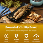 NutraChamps Korean Red Panax Ginseng Capsules | Extra Strength Ginsenosides for Energy, Focus, Performance, Vitality & Immune Support | Korean Red Ginseng Root Extract (90, Premium Gold)