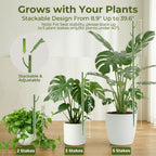 Heavy-Duty Monstera Plant Support Stakes - 10-Piece Stackable Sticks