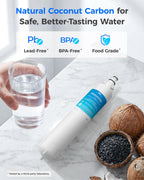 Waterdrop WD-F19C Replacement for GE® RPWFE®, RPWF (Built-in CHIP) Refrigerator Water Filter, Compatible with GFE28GYNFS, GFE28GELDS, PFE28KELDS, PFE28KYNFS, GFD28GELDS, PWE23KELDS, 2 Filters