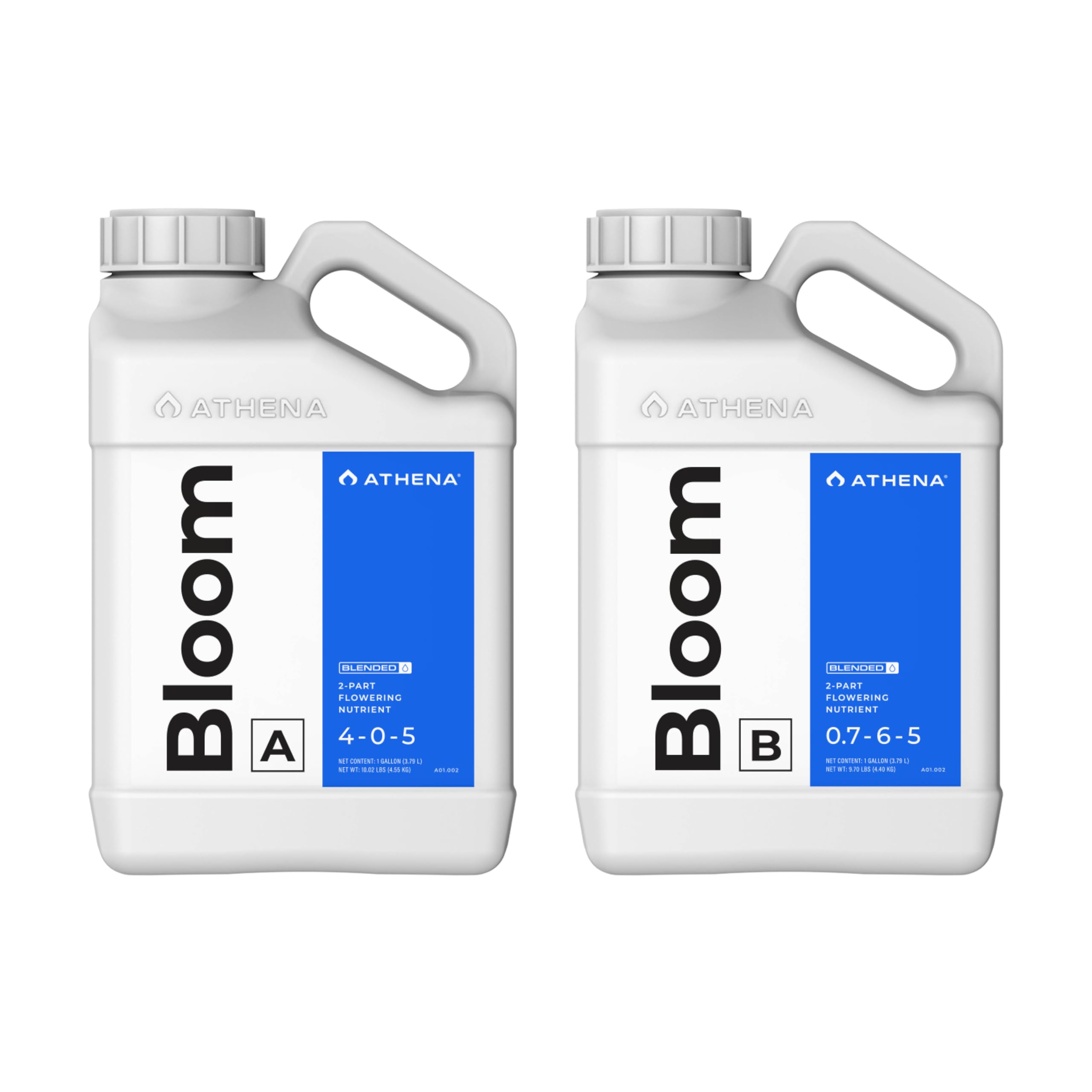 Athena Blended Bloom A&B 2-Part Fertilizer 1 Gallon NPK A 4-0-5 | B 0.7-6-5