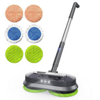 BLONEX Cordless Electric Mop with Spray & Detachable Water Tank, Lightweight Electric Spin Mop with Headlights for Hardwood Tile Laminate Floors, Long-Lasting Battery, Self-Propelled Floor Cleaner