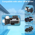 LINGXIAO SPA Pump, Single Speed SPA Hot Tub Pump - 56 Frame LX SPA Pump Motor 4HP, 220-240V, 2" Port (Model: 56WUA400-I)