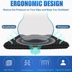 Helishy Gel Seat Cushion for Long Sitting Pressure Relief (Super Large&Thick) - Wheelchair Cushion for Pressure Sores, Coccyx, Sciatica, Back Pain Relief - Non-Slip Butt Pillow for Office, Home, Car