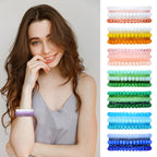 Junkin 60 Pcs Crystal Beaded Bracelets Bulk for Women Bohemian, Multicolor