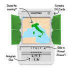 100 PICS Countries of The World Travel Game - Learn 100 Countries | Flash Cards with Slide Reveal Case | Geography Card Game, Gift, Stocking Stuffer | for Kids and Adults | Ages 6+