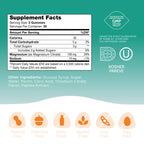 Chapter One Magnesium Gummies, Great Tasting Magnesium for Kids, Calm Kids Magnesium, Magnesium Gummies for Women and Men, Certified Kosher (Peach)