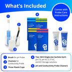 CAREKITPHCON Probe Care Kit for pH and Conductivity (TDS/PPM) Probes and Pens with 4 Solutions and Cleaners, Cleaning Kit Tool for Hydroponic system and Indoor Plant Grow