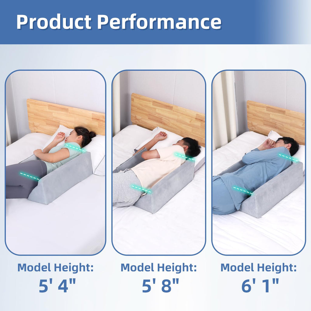 Fanwer Wedge Pillow for Side Sleeping, Back Pillow for Side Sleeper, Bed Wedges & Body Positioners for After Surgery, Anti Snoring, Back Pain, Preventing Bedsores
