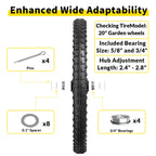 RONPOW 20" Flat Free Wheels Compatible with rubbermaid Wheelbarrows Tires