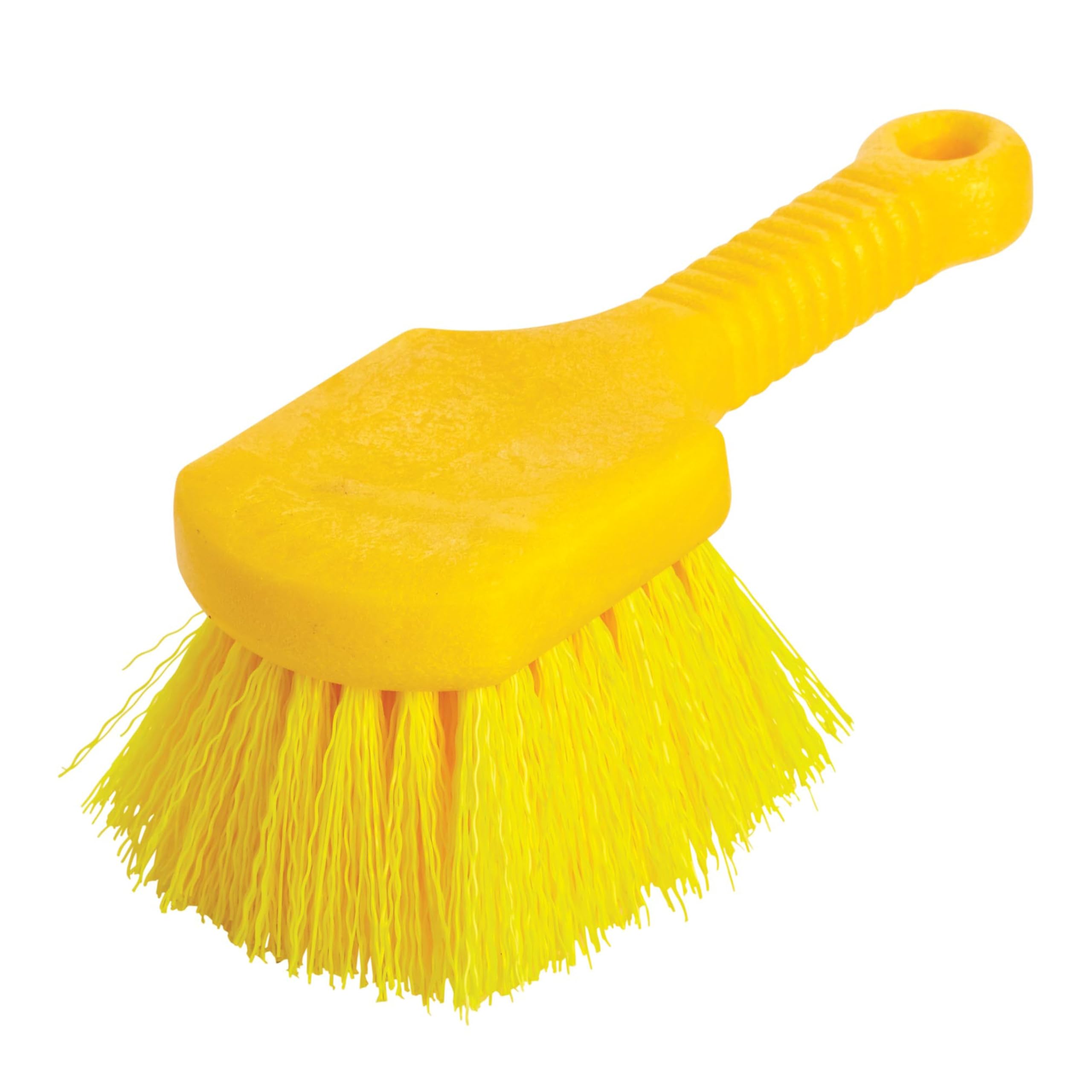 Rubbermaid Commercial 8" Utility Scrub Brush Plastic Handle Synthetic Bristles Cleaning Multi Purpose Heavy Duty Outdoor Wheels and Tires