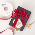 Ribbli Double Faced Red Satin Ribbon,1” x Continuous 25 Yards,Fabric Ribbon Use for Bows Bouquet,Christmas Gift Wrapping,Floral Arrangement