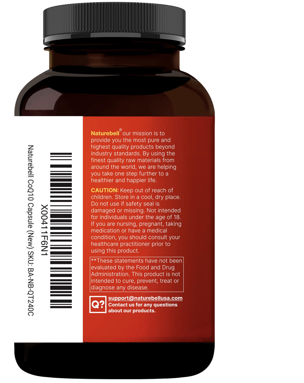 NatureBell CoQ10 300mg - 240 Capsules - High-Potency Support for Healthy Heart - Daily Energy & Vitality Aid with Antioxidant Support - Easily Absorbed Ubiquinone & Omega-3*