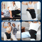 Comfytemp Hip Ice Pack Wrap for Sciatica Pain Relief, Hip Replacement After Surgery, Reusable Gel Ice Pack for Injuries, Hot Cold Compress Recovery Items Physical Therapy Men Women, Black (L/XL/2XL)