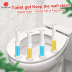 Simple Life Toilet Gel Stamp – Fresh Flower Scent, Anti-Limescale Toilet Cleaner Gel, Deodorizing & Long-Lasting Freshness, 64 Stamps, Blue & Yellow